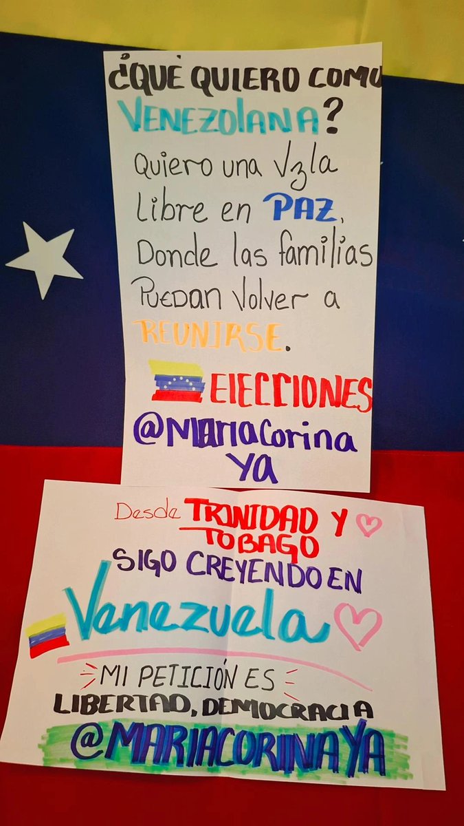 ZujeeCenteno's tweet photo. Mi petición como venezolana:
Que ningún venezolano tenga que abandonar su país para construir un futuro.
¡Queremos volver a casa! 🇻🇪
VUELVE @MariaCorinaYA
#GeneraciónIndependencia 
@GastonLevar @ChacoCma @hacemosguarimba https://t.co/7SeCWKwRp5