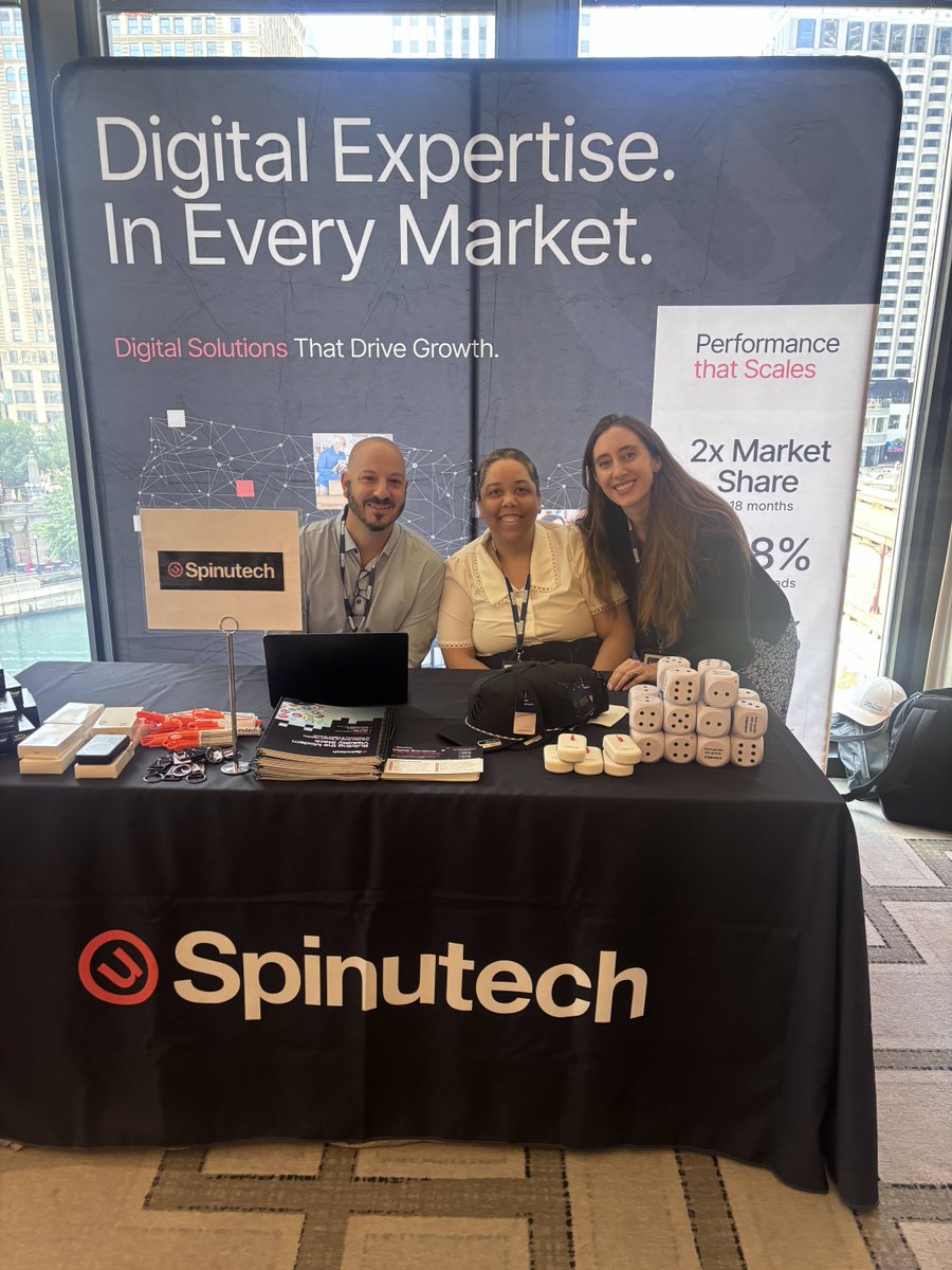 spinutech's tweet photo. We were proud to serve as the lead sponsor and have Kip Russell and Taylor Fisher present "Built to Be Found: The New Rules of Discoverability" at CMO Think Tank Chicago!

The conversations made one thing clear: As AI reshapes how people discover brands, visibility is no longer just about rankings. It's about earning trust wherever decisions are made.

Thanks to everyone who stopped by to connect!