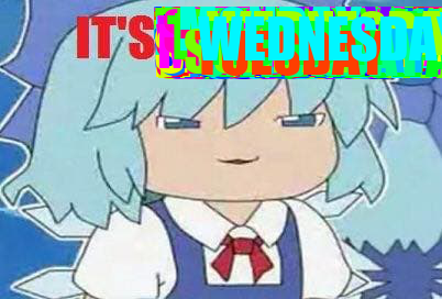 cirno_calendar's tweet photo. It's Wednesday https://t.co/BOJ8mOHkR3