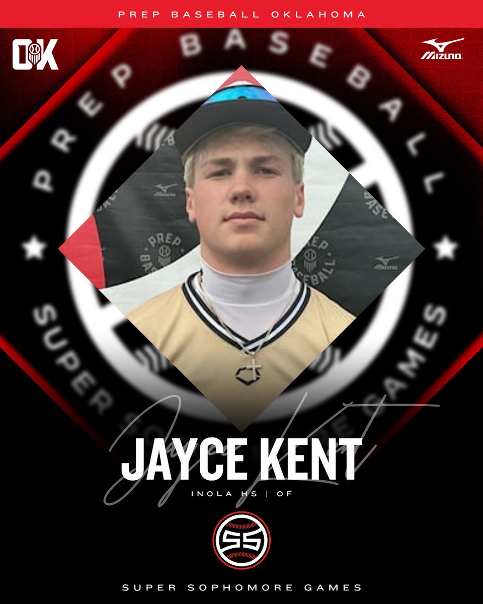PrepBaseballOK's tweet photo. 𝐋𝐎𝐂𝐊𝐄𝐃 𝐈𝐍 🔐

OF Jayce Kent (Inola) is set to represent Team Oklahoma at the 2026 @prepbaseball Central Super Sophomore Games!

👤 https://t.co/uRxagWSFwJ // @21jaycek https://t.co/7t1ED6vntA