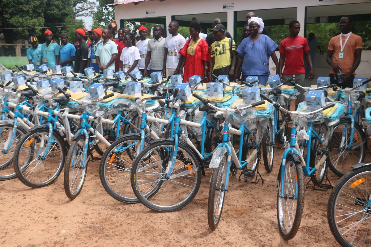 unicef_bissau's tweet photo. 🚲 3,500 bicycles have been delivered to Community Health Workers (CHWs) accross Guinea-Bissau, helping bring essential health services closer #ForEveryChild and their families, including in the most remote communities. https://t.co/dSm0LWYV8B