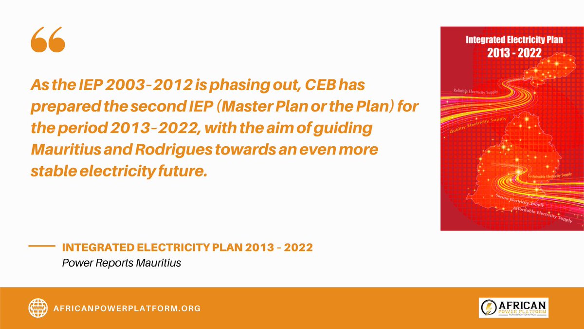 power_african's tweet photo. https://t.co/MGuLZpYOzr

Power Reports Mauritius

Integrated Electricity Plan 2013 – 2022

#africanpowerplatform #africapowerplatform #PowerAfrica #Africa #renewables #electricity #electrification #minigrids #microgrids #offgrid #solar #wind #biomass

https://t.co/MGuLZpYOzr https://t.co/oWzlF4n1uv