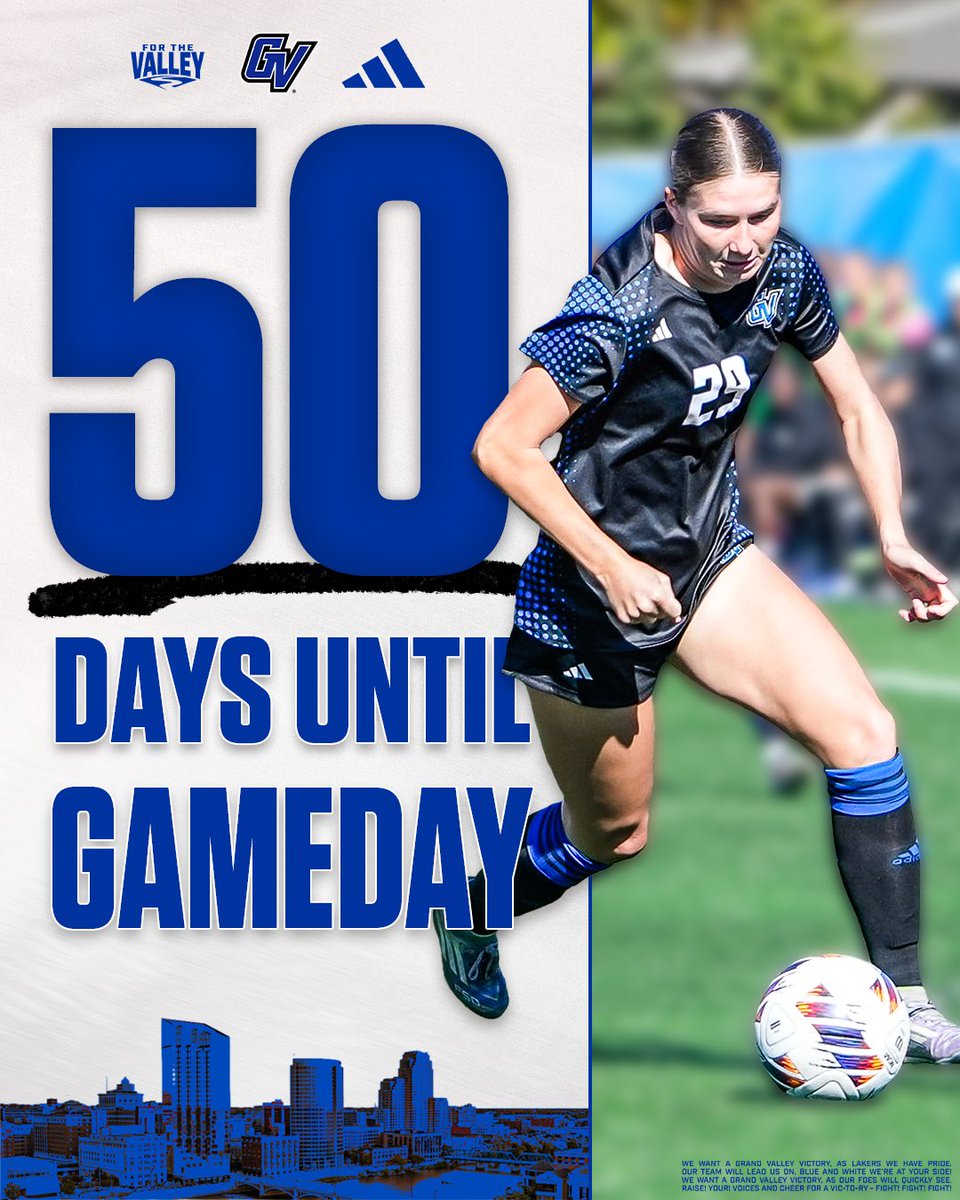 GVSUsoccer's tweet photo. 50 days out‼️

#AnchorUp | #ForTheValley https://t.co/an7X8VE6W2
