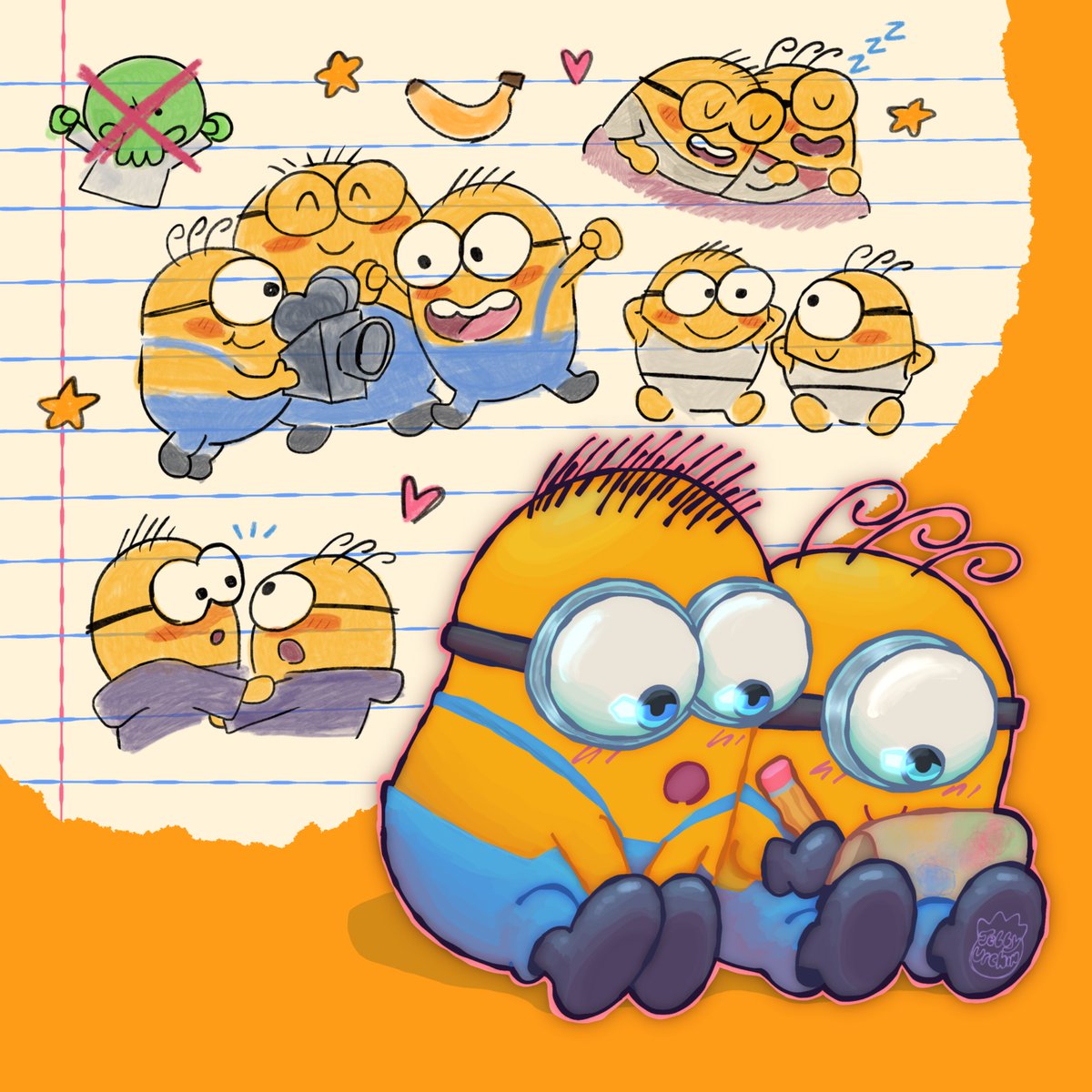 jelly_urchin's tweet photo. drawing together✏️
#minions #minionsandmonsters https://t.co/zTcOBoZ5j9