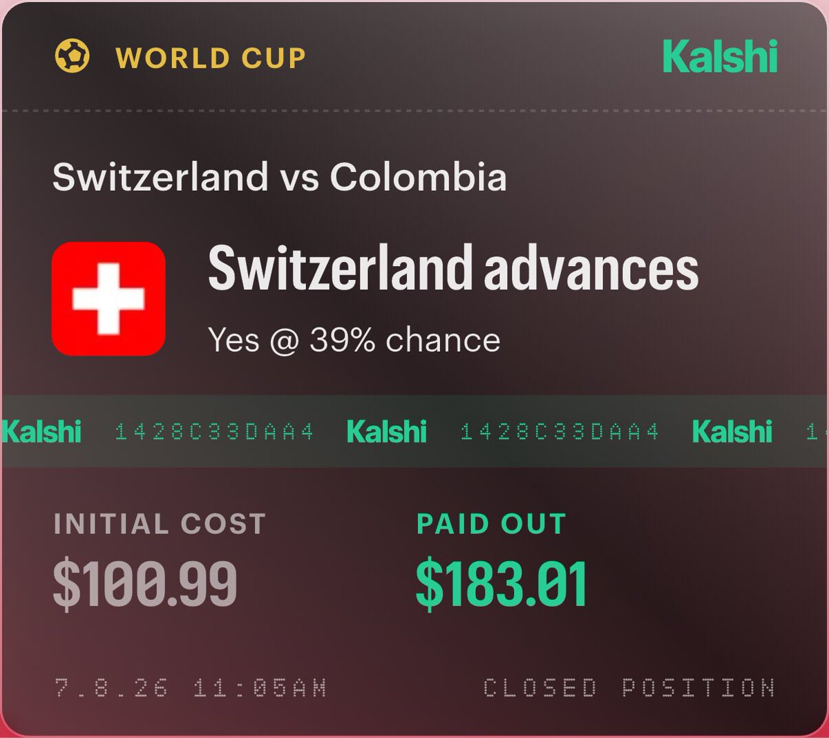 parlaylockswin's tweet photo. Hey! I just made a prediction on Kalshi. Think you'd call it differently? Try it here: https://t.co/XLVlJRoRf4 https://t.co/9w6nFVfNe4