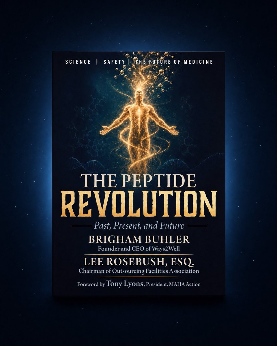 ferrisbuhler81's tweet photo. You’ve seen the word “peptides” everywhere. But what are they, really?

The Peptide Revolution cuts through the noise, breaking down the science, the history, and why these molecules matter more than most people realize.

From insulin to GLP-1s, peptides have been transforming medicine for over a century. This book explains how they work, how to use them safely, and why access to them matters.

Book 👉🏼 https://t.co/MDBOwG6KzR

@MAHA_Action @LeeRosebush @tonylyonspub @ways2wellX @peptidemedicine