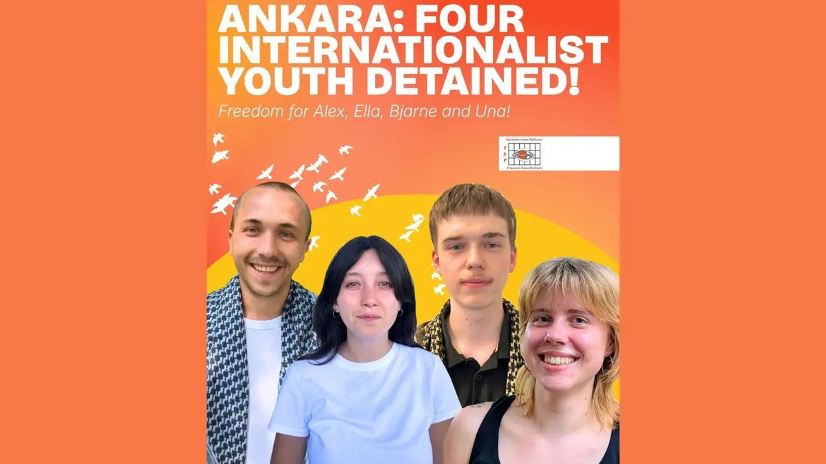 etkinhaber_2's tweet photo. NATO Zirvesi'ni protesto etmek için gittikleri Ankara'da gözaltına alınan 4 enternasyonalist genç yarın sabah saat 10.00'da adliyeye çıkartılacak. İstanbul'da gözaltına alınan 2 enternasyonalist genç de, yarın sınırdışı edilecek.
https://t.co/YNuTDJyokW https://t.co/jaQ2aaoKz9