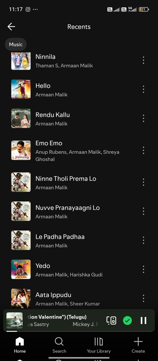 suhaniiiii1201's tweet photo. Ninne tholi prema lo β
Hello β
Ninnila β
Rendu kallu β
Le padha padha β
Emo emo β
#AMTelgu #AMLanguagesWeek #InTheAMVerse https://t.co/qhcFaSlHA4