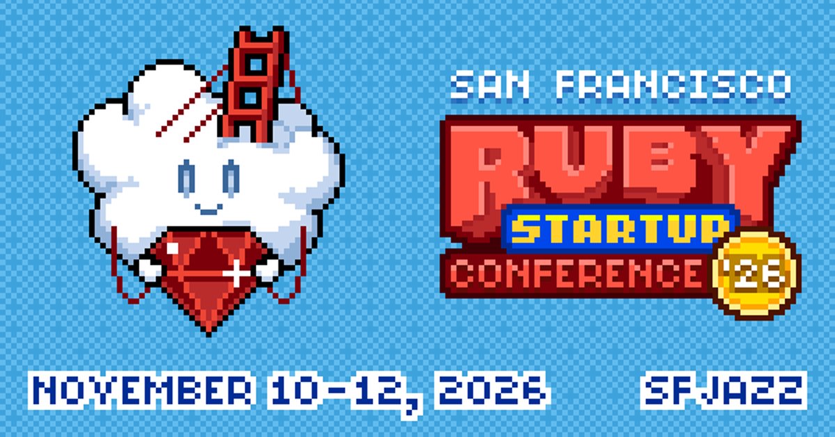 San Francisco Ruby Conference, Nov 10-12, 2026 tweet media