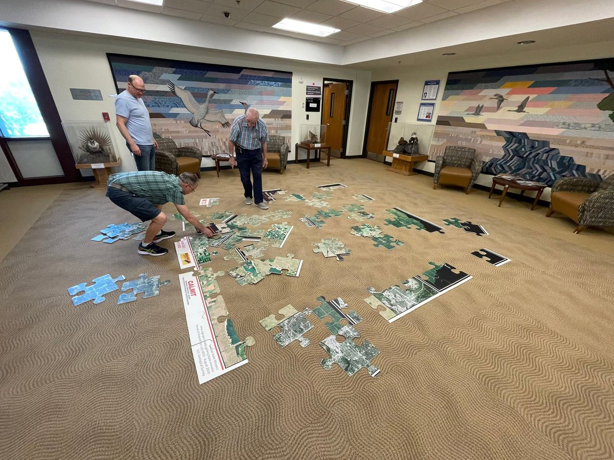 CALMIT_UNL's tweet photo. The Nebraska satellite image puzzles have arrived &amp; are a great learning tool to promote the state's geography and natural resources. Thanks to @NebraskaClimate, @CALMIT_UNL, @SNR for supporting this effort. Puzzles are available for outreach &amp; educational events.
@UNL_IANR https://t.co/4IUVA04msn