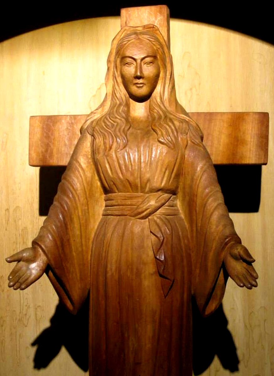 KatalinaSie's tweet photo. Nuestra Señora de Akita (Japón - 1973)
Aprobada por la Iglesia.

Los sacerdotes que sigan siendo fieles y devotos de la Virgen serán despreciados y combatidos por sus propios hermanos en el sacerdocio, los templos y altares sufrirán abandono o profanación debido a los "compromisos y concesiones" con el mundo secular.
¿Te suena?