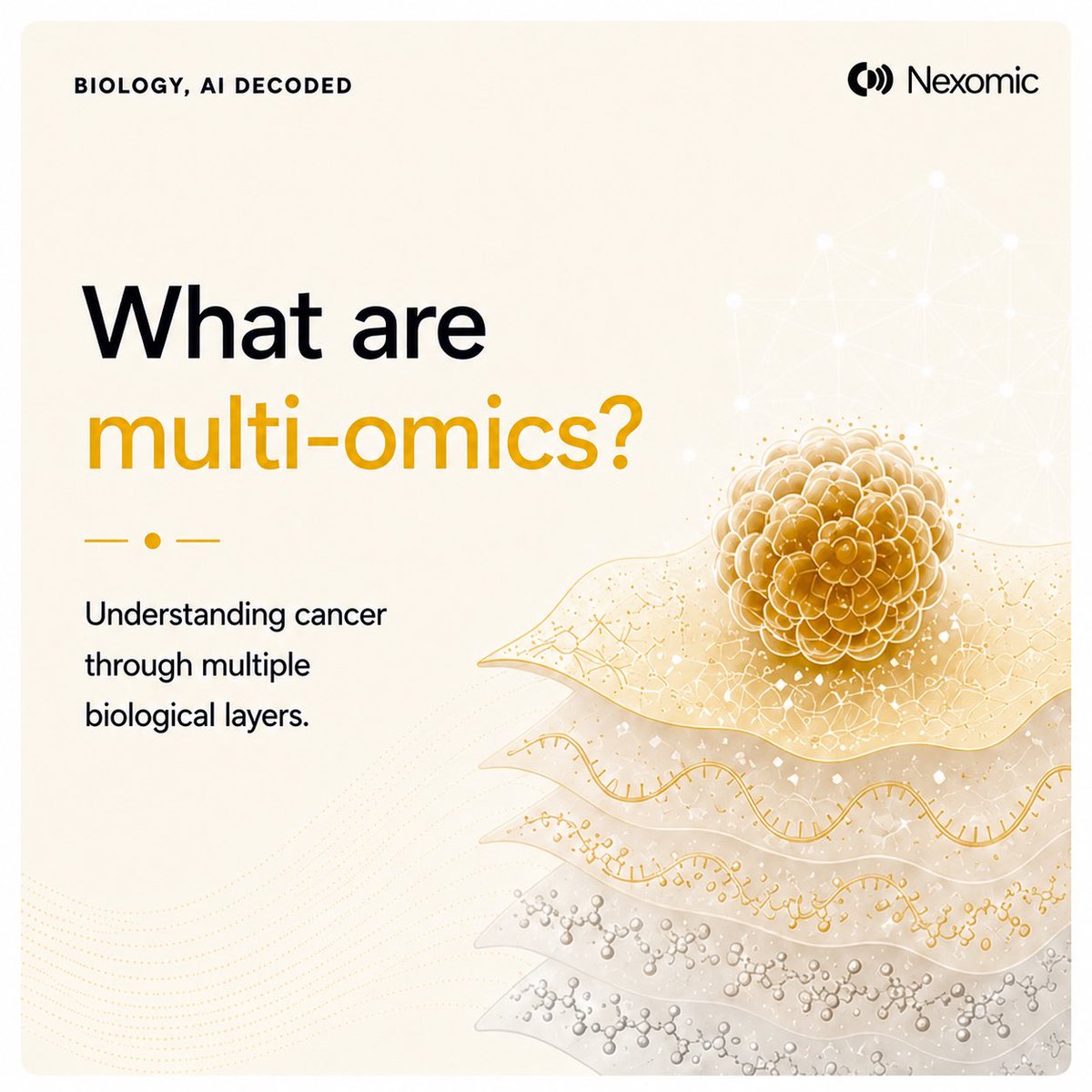 Nexomic_'s tweet photo. Precision medicine requires more than genomics.

Multi-omics is expanding how we understand disease by bringing together multiple layers of biology. At Nexomic, we’re combining these data with AI to help turn molecular complexity into actionable insights

#multiomics https://t.co/stF0El7Rty