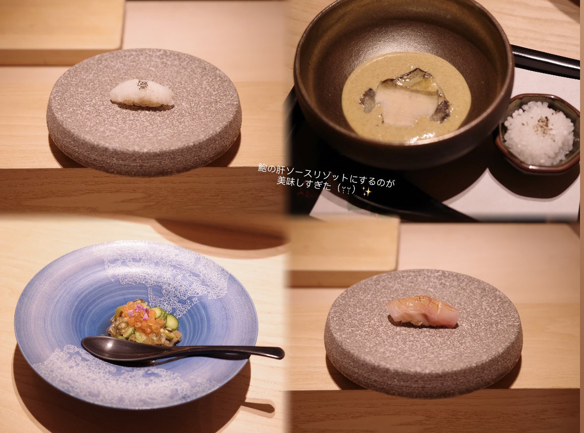 plume_u_a's tweet photo. 堪能🍣♡
ひとり1万のコースで20品+こんな可愛いプレート作ってくれて神 感動(T ^ T) https://t.co/DYmqZHxdTG