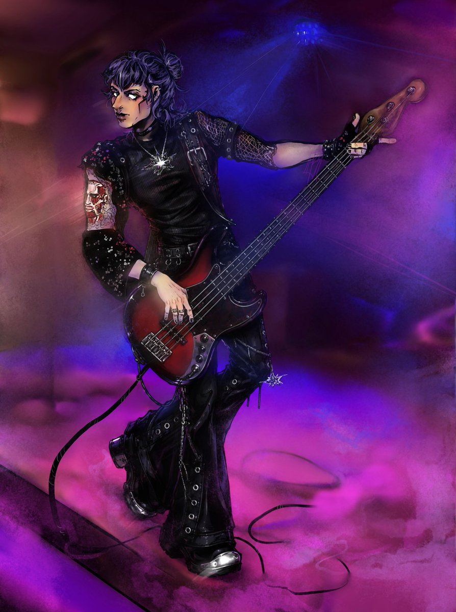 mommyssquad's tweet photo. i feel like he probably would play the bass guitar 

#bertholdthoover #bertolt #snk #aot  #au https://t.co/MjMBYXhAuQ