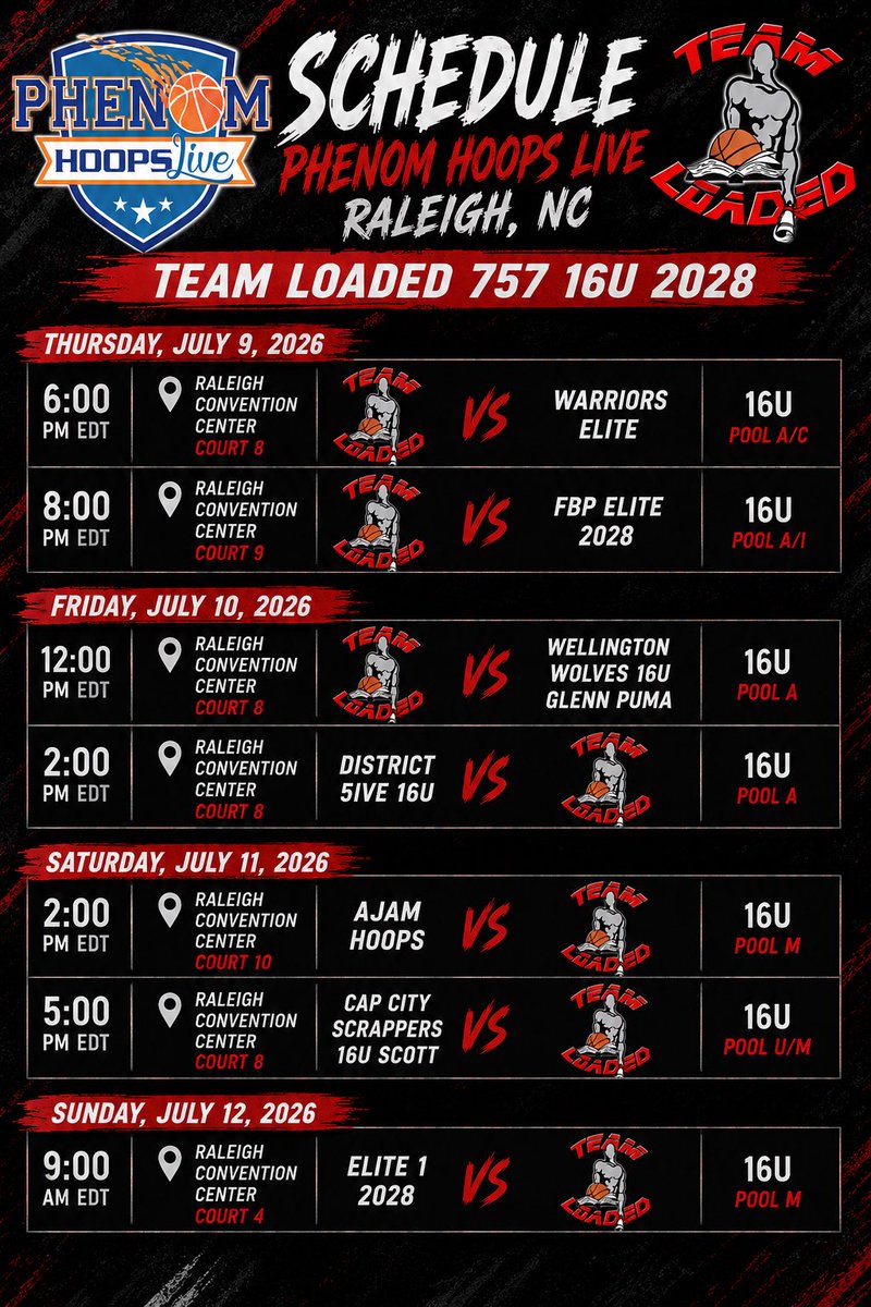 CoachNick02's tweet photo. College coaches check out Team Loaded 757 16U this week at Phenom Hoops Live in Raleigh, NC 🔥

@Phenom_Hoops @PhenomExposure @TeamLoadedBBall @PrepHoopsVA @PrepHoopsNC @ty1ewis @colbylewis20 @Coach_Rick57 @JeffreyBendel_ @Je_Miller_ @deemilli2 https://t.co/D9DHOZbG1W