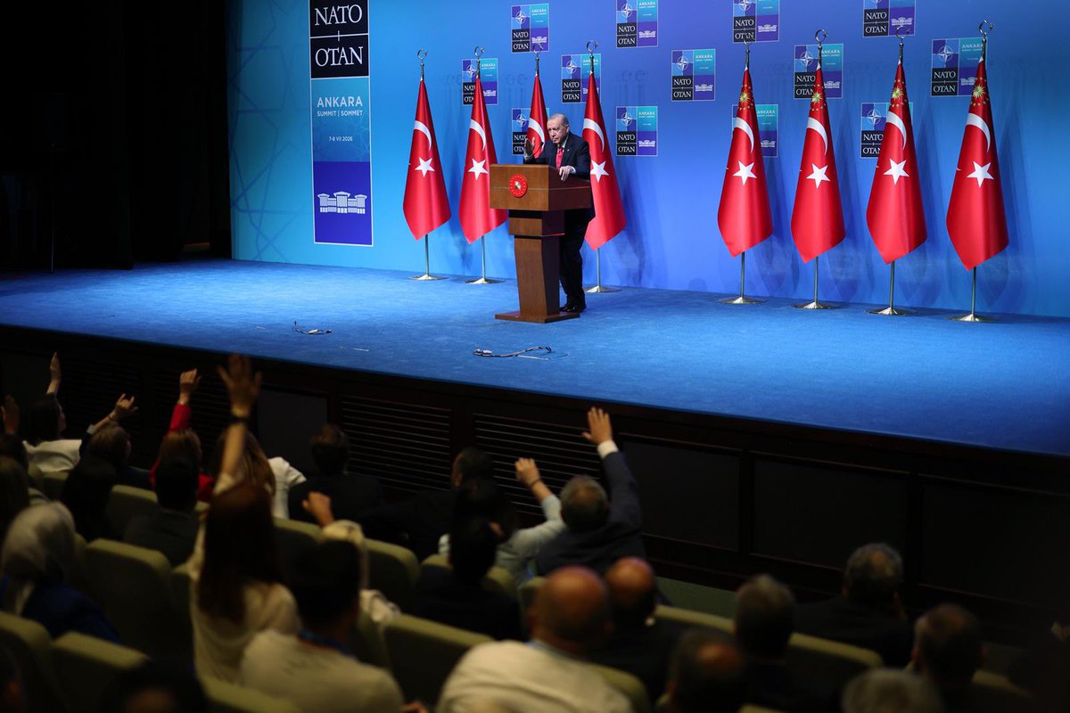 Akparti's tweet photo. "Daha güçlü bir NATO’nun temellerini Ankara'da attık.”

Cumhurbaşkanımız Sayın Recep Tayyip Erdoğan, Ankara’da düzenlenen 36.⁠ ⁠NATO Devlet ve Hükümet Başkanları Zirvesi kapsamında basın mensuplarına açıklamalarda bulundu. #NATOsummit https://t.co/c3pQK4dQLL