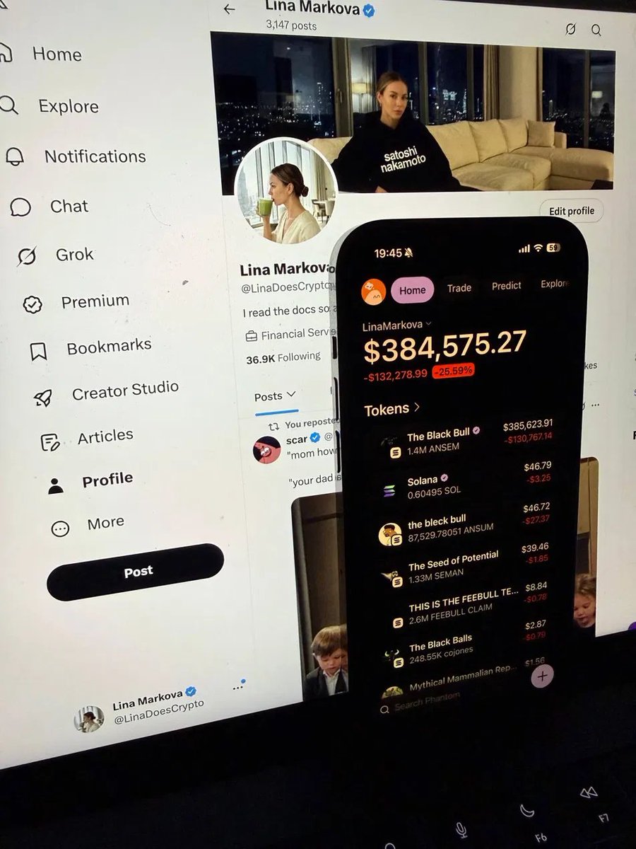 LinaDoesCrypto's tweet photo. Down $130k on solana:9cRCn9rGT8V2imeM2BaKs13yhMEais3ruM3rPvTGpump today 💀
Do I hold and pray... or sell it ALL and ape into cash-cat:native? Somebody talk me off the ledge (or push me).

Since I'm clearly not winning today - YOU should. Giving away $2,000 to random people who enter because someone deserves to be green. 

To enter
→Follow
→Retweet
→Drop your SOL address 👇🏻

Picking winners RIGHT NOW.