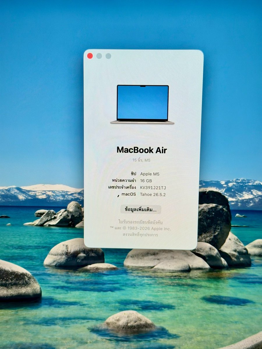 LLLLLLL2001's tweet photo. MacBook Air 15” M5 16/1TB TH
• ราคา : 54,500.-บาท
• สุขภาพแบตเตอรี่ : 100%
• ประกัน AppleCare+ : 26 มิถุนายน 2572
• สวยกริ๊บ เทียบเท่ามือ 1
• หน้าจอขอบบนขวานิดหน่อย เหมือนเป็นฟองเล็กๆ
• ครบยกกล่อง

📌นัดรับพระราม 5 (ขายสด)

#macbookมือสอง #ส่งต่อMacBook #โน๊ตบุ๊คมือสอง https://t.co/NMqz0qeipD