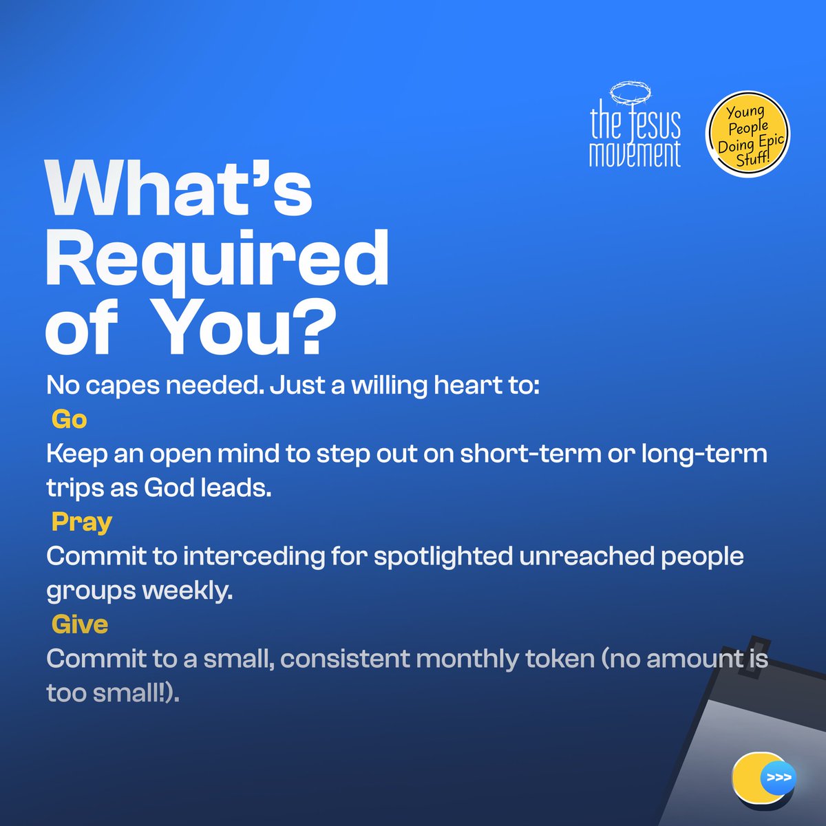 ypdes's tweet photo. Your “yes” could make an eternal difference. Swipe through to see how you can join the movement. 🌍✨ https://t.co/xLTiyz0gwM