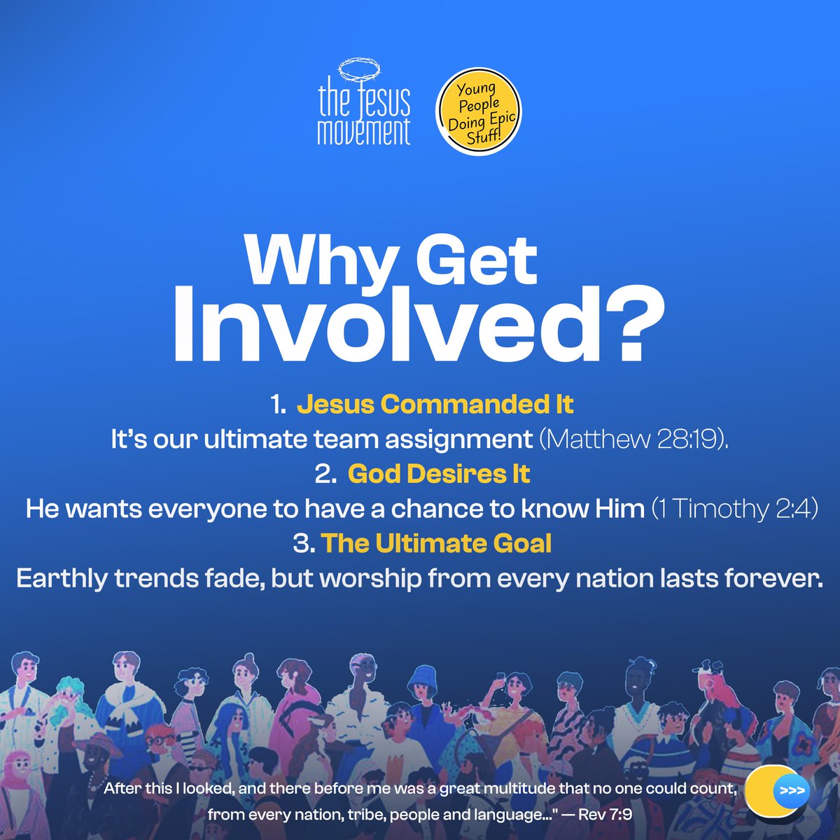 ypdes's tweet photo. Your “yes” could make an eternal difference. Swipe through to see how you can join the movement. 🌍✨ https://t.co/xLTiyz0gwM