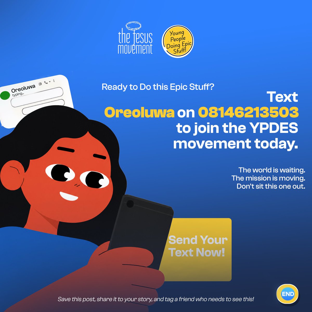 ypdes's tweet photo. Your “yes” could make an eternal difference. Swipe through to see how you can join the movement. 🌍✨ https://t.co/xLTiyz0gwM