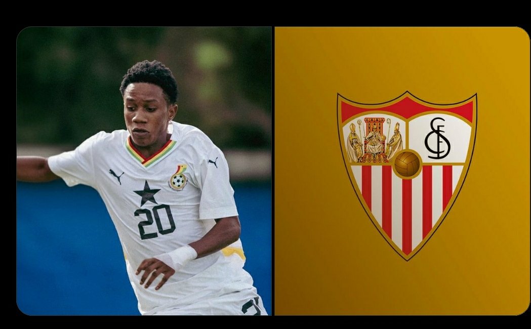 SalvaReimond's tweet photo. 🚨🇬🇭 Sevilla agree deal for 18 year old Ghanaian international Emmanuel Abrokwa from Adabraka Elders. 

The talented winger makes history as the first Ghanaian player to sign for Sevilla and also directly from Ghana. Agreement in place on a deal until 2029.

@FabrizioRomano https://t.co/VJcTBqeFzU