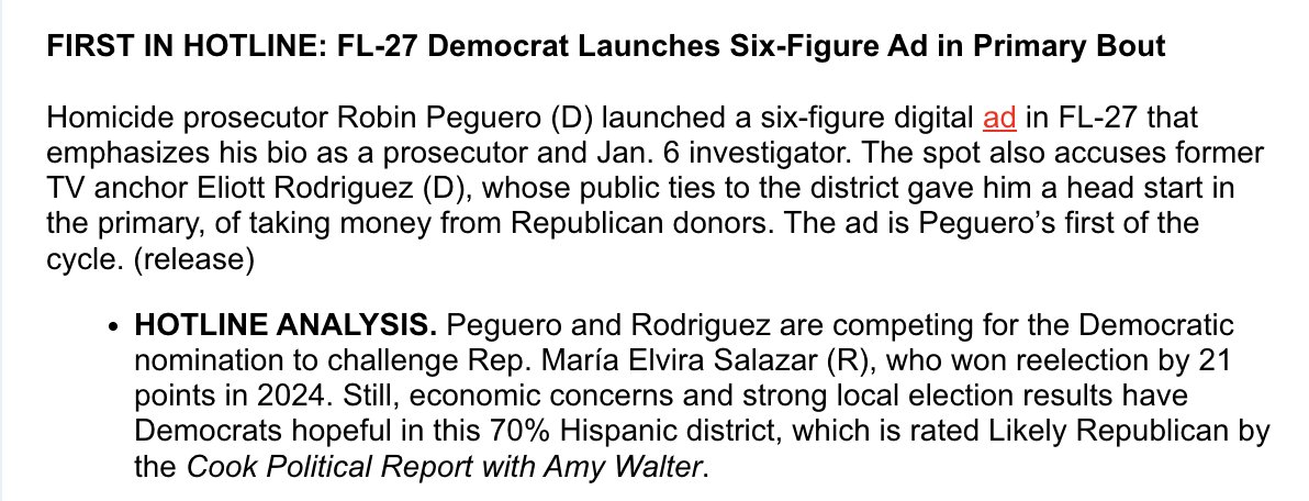 zachblackburn23's tweet photo. New @njhotline: Homicide prosecutor and Jan. 6 investigator Robin Peguero launched his first ad in the FL-27 Democratic primary today:
https://t.co/2vm3IjVKXp https://t.co/teAo7pAmef