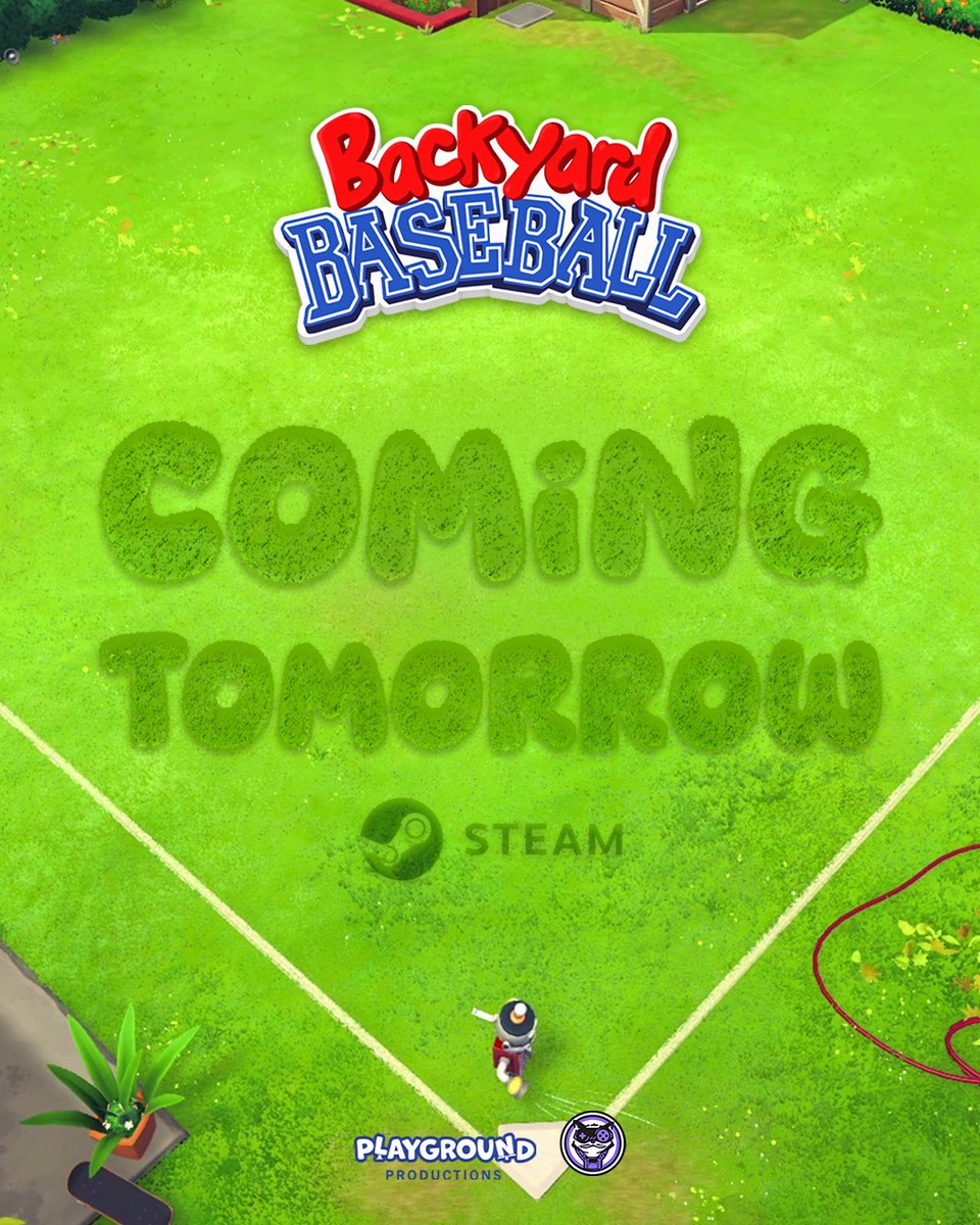 megacatstudios's tweet photo. One more day until the neighborhood turns into a stadium. ⚾️

Tomorrow, #BackyardBaseball returns on #Steam with chaotic plays, clutch home runs, and the kind of sandlot energy that made playground baseball legendary.

⚾️ Warm up before game day here: https://t.co/0hDsxK2oTI 
📋More about the game: https://t.co/7vhVFYgX5L