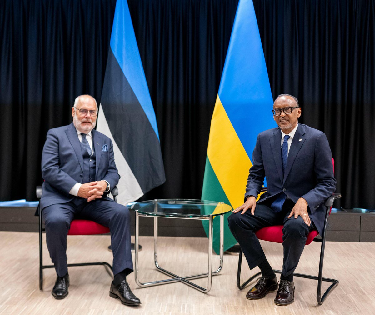 NewTimesRwanda's tweet photo. PHOTOS: President #Kagame met his Estonian counterpart Alar Karis on Wednesday on the sidelines of the #AIforGood Global Summit 2026 in Geneva.

According to Village Urugwiro, the two leaders discussed ways to strengthen bilateral relations, with a focus on areas of mutual interest, including digital innovation and e-governance.