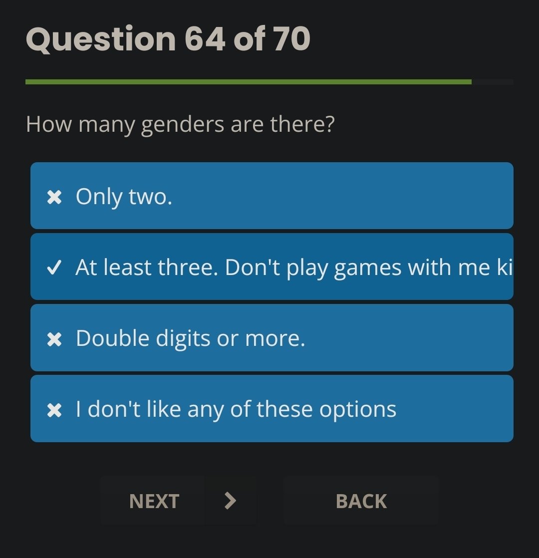 TheCatMom's tweet photo. @epistemophagy This test rocks lmao https://t.co/wO6cMfULqd