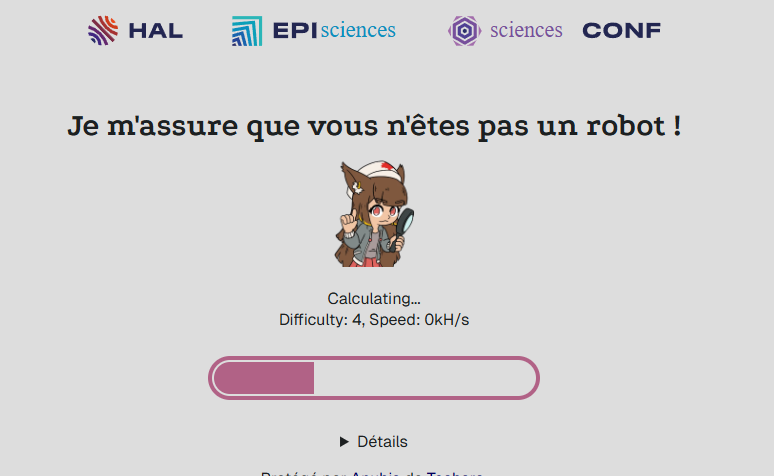 lorel_sg's tweet photo. Le fait que ceci soit la barre de chargement de HAL qui abrite tous les documents scientifiques hyper sérieux me fera toujours rire mdrrrr https://t.co/gO15O35l0N