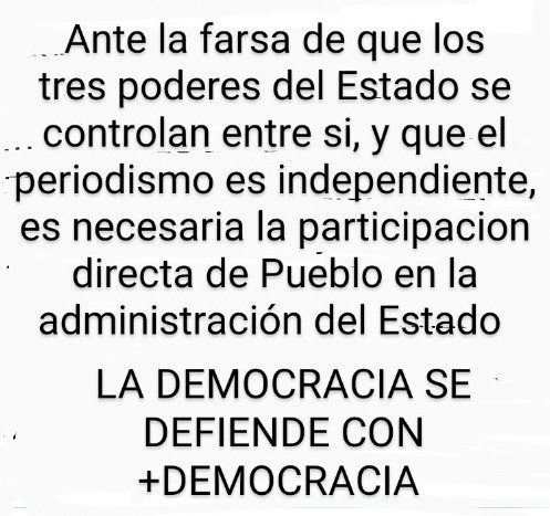 Alfonso20166's tweet photo. @halconada @joshep_armenio Es urgente y necesario votar candidatos que propongan institucionalizar la elección directa de jueces y fiscales 
Para tener JUSTICIA 
De los organismos de control del estado 
Para terminar con la CORRUPCION 
Sinó, sigue la joda judicial y los delincuentes en libertad. https://t.co/KY7YUQxMEg