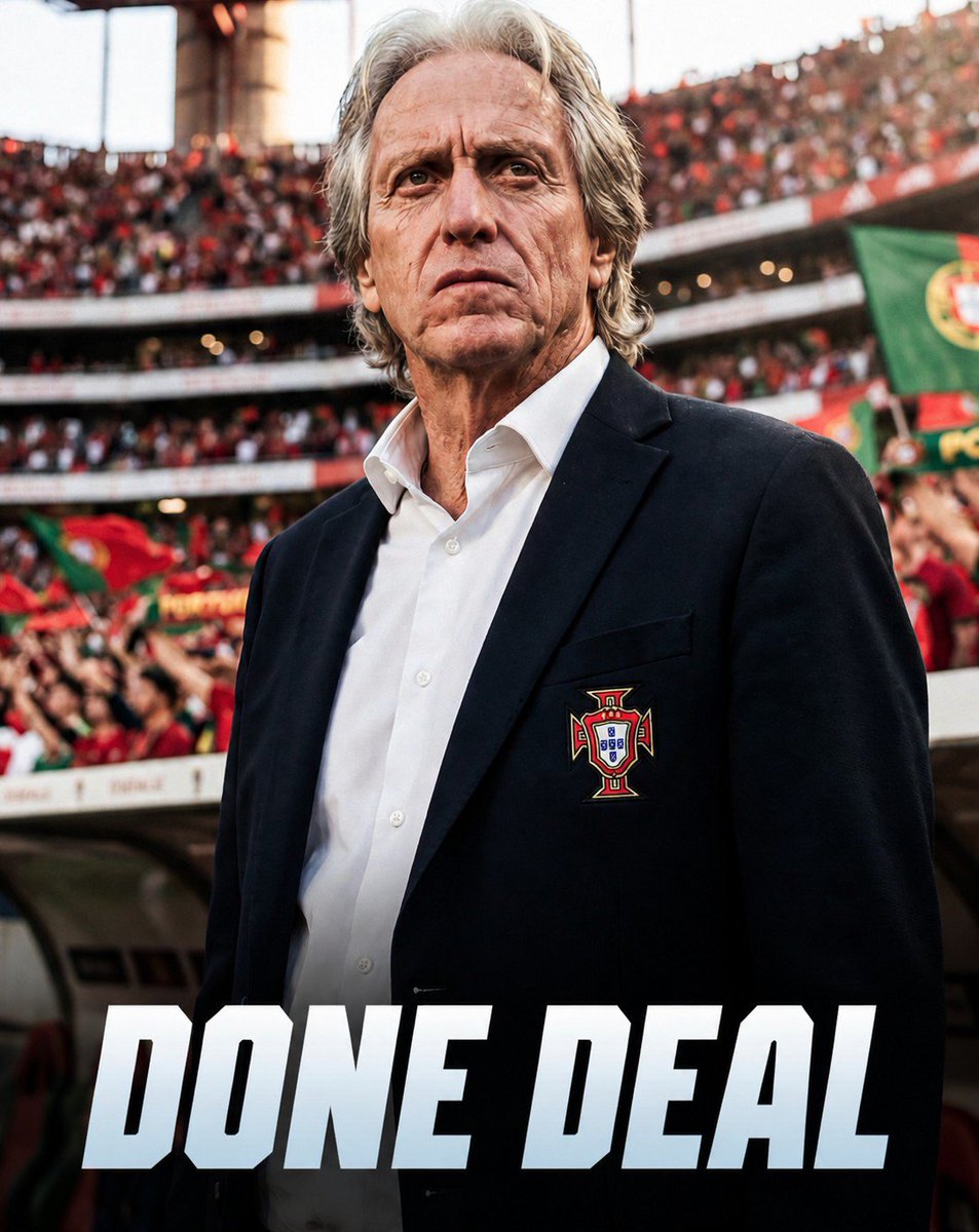 NUOReports's tweet photo. 🚨🇵🇹 HERE WE GO! Jorge Jesus is Portugal's new head coach! 🤝

The veteran manager replaces Roberto Martínez and is set to lead Portugal into a new era after his title-winning season with Al Nassr.

#Portugal #JorgeJesus #Selecao #HereWeGo https://t.co/7s12ItSFgN