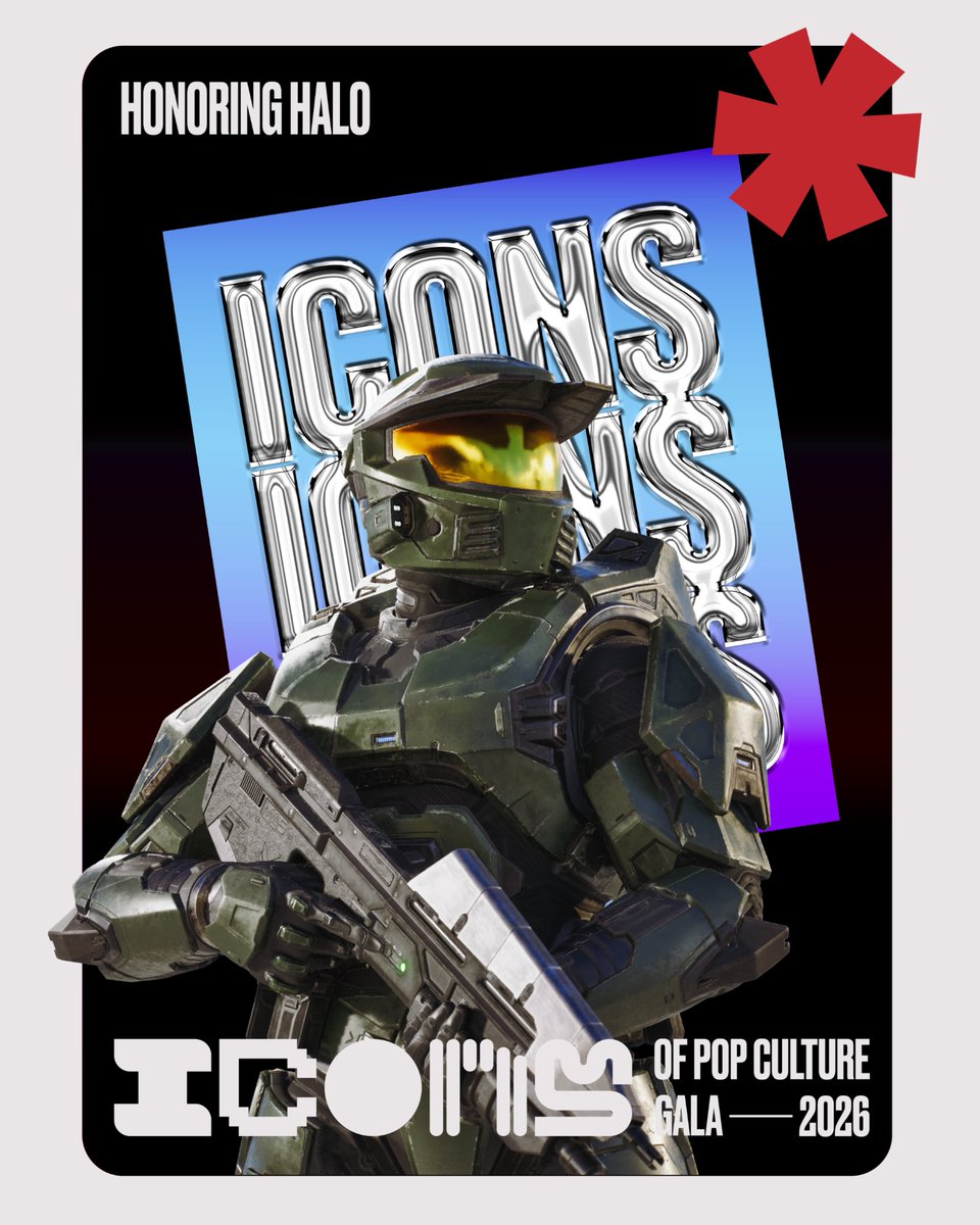 Halo's tweet photo. As we celebrate our Silver Anniversary, we're proud to accept Halo's nomination as @MoPOP's 2026 Gaming Icon, a recognition made possible by generations of Spartans who have explored, created, competed, and made memories together.

This moment belongs to all of you 💚
#Halo25Together #IconsGala2026 #OnlyAtMOPOP