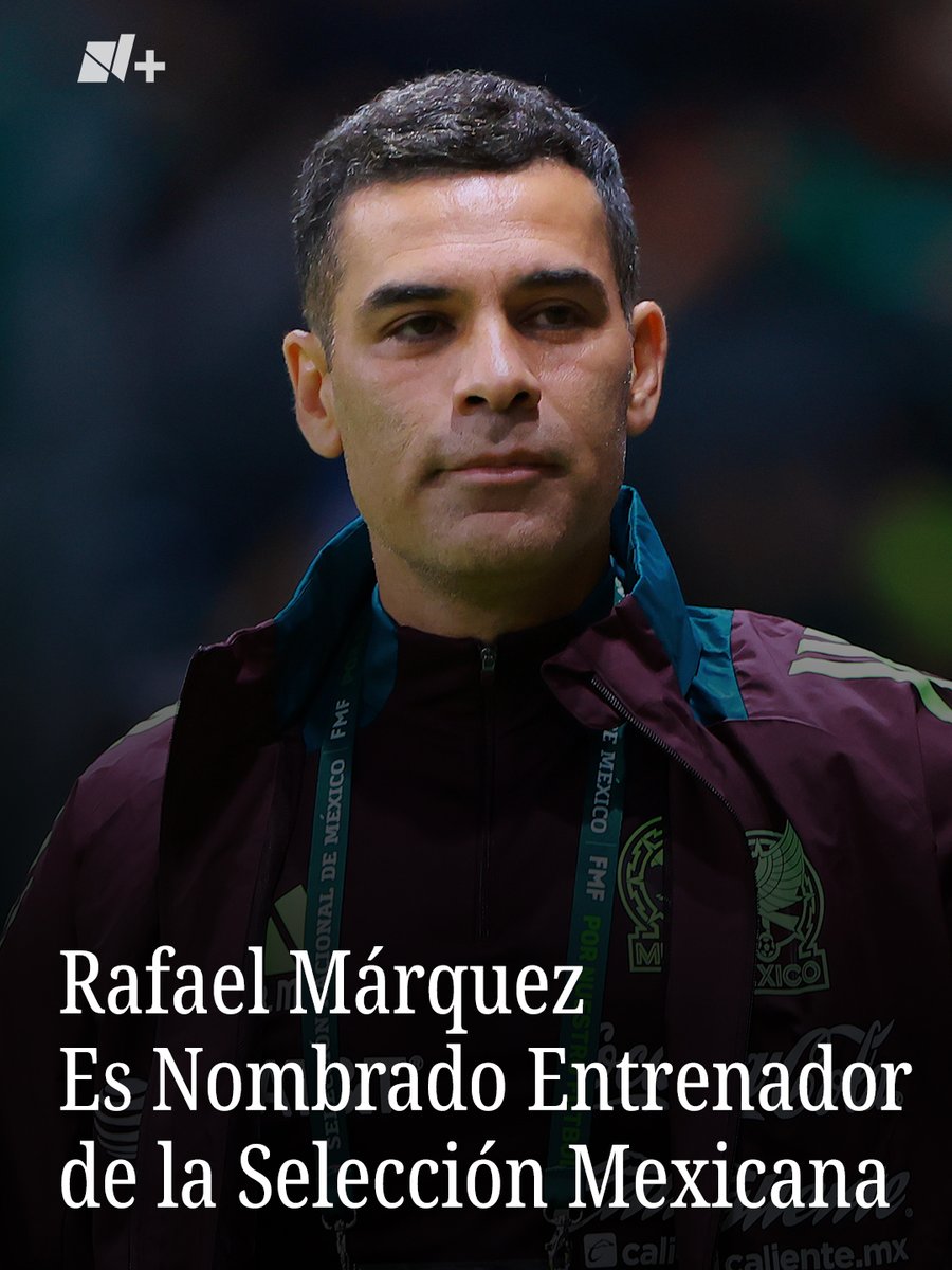 nmas's tweet photo. La Federación Mexicana de Futbol hizo oficial la designación de Rafael Márquez como nuevo director técnico de la selección mexicana. Márquez fue auxiliar de Javier Aguirre durante el Mundial 2026 y su nombramiento forma parte del “Proyecto Deportivo 2030” de la FMF. https://t.co/7EojrdbbBB

Foto: Getty Images