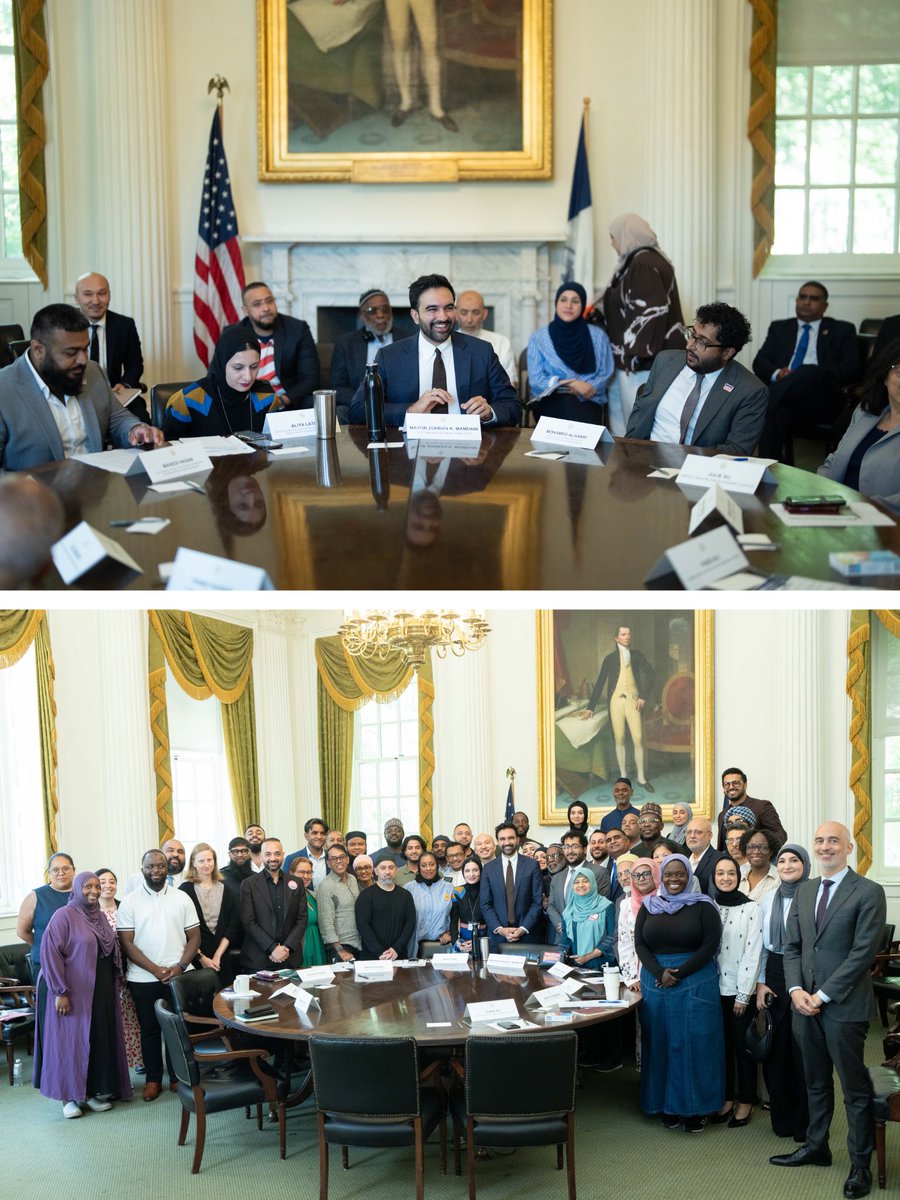 NYCMayor's tweet photo. As we work to make New York City more affordable, we need everyone at the table.

Last week, I sat down with Muslim community leaders whose work spans boroughs, languages and generations. We talked about the challenges Muslim New Yorkers face every day and the solutions we can build together.

The best ideas don't come from City Hall. They come from New Yorkers. And we'll keep partnering and governing together as we build a city that everyone can afford.