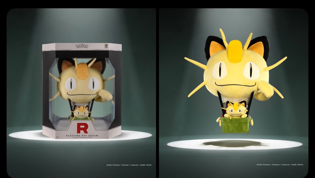 PokemonWizarddd's tweet photo. My daughter is a huge Pokémon fan and this Team Rocket Meowth Balloon Plush is an absolute MUST-HAVE for her! 🎈🐱 When it drops, I need the #Pokémon community’s help to grab one — any tips on pre-orders, drops, or restocks? Help a dad out! ❤️ #TeamRocket https://t.co/TOguqigIy2