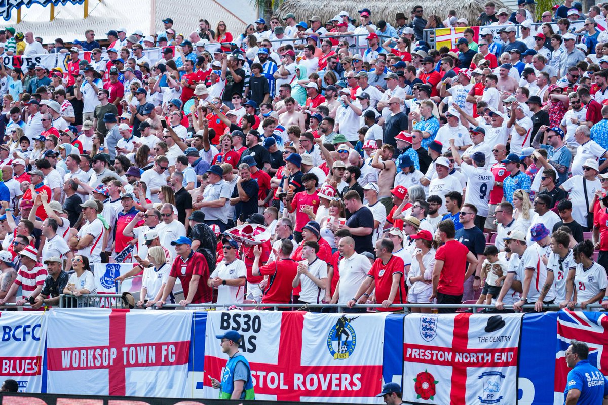_theawayends's tweet photo. It's estimated that there could be up to 30,000 England fans at the Quarter Final in Miami on Saturday 

#England #EnglandAway https://t.co/HQTCsCJoM5
