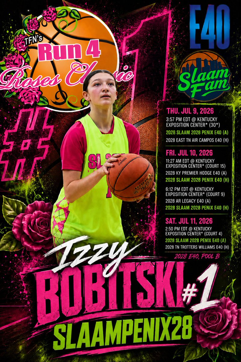 JBobitski's tweet photo. To everyone going to be @TFNsRun4Roses here is the new updated schedule for @IzzyBobitski2 and team. https://t.co/PkfiywHURP