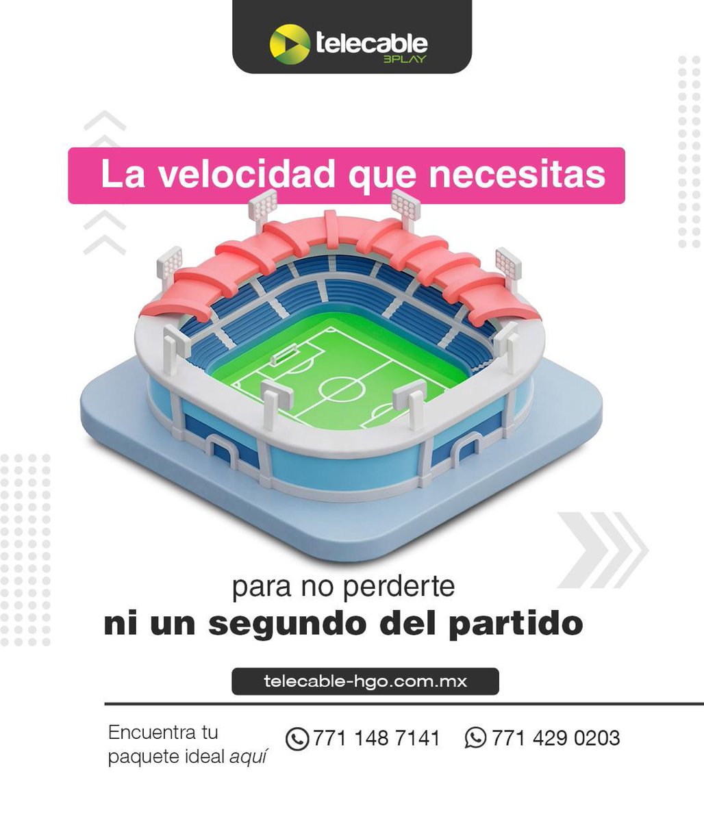 politicsfc's tweet photo. ⚽📶 Que la emoción del partido nunca se detenga.
Con la velocidad de Telecable, cada jugada se disfruta sin interrupciones y con la mejor conexión para vivir el fútbol al máximo.
¡Es momento de encontrar el paquete ideal!
#Internet #Conectados #Velocidad #Tecnología #Online https://t.co/KwYTwZH0cG