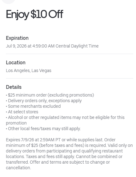 Pricerrors's tweet photo. $10 OFF POSTMATES

Use code: RESTDAY

Only for LA & Las Vegas