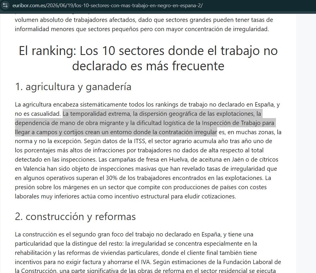 JavinatorRHx's tweet photo. @pray_for_ra @ahorraconmarta Muchas fuentes aseguran, y es cierto, que en sectores como el agrícola existen numerosos contratos en negro, especialmente con esos inmigrantes que el Estado está aceptando para intereses económicos y electorales (minimización de costes y más votos).
Así justifican un "bajo paro" https://t.co/eRSBU0D3s0