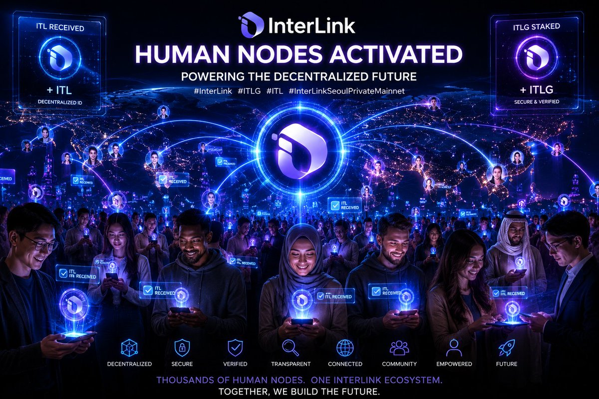 Kavitha1177's tweet photo. Human Nodes are live, powering the future of the InterLink ecosystem. Together, we build the decentralized tomorrow. 🚀🌐
#InterLink #ITLG #ITL #InterLinkSeoulPrivateMainnet https://t.co/nc3kgTIjw2