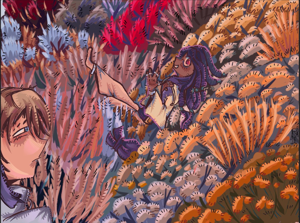 Valenlure's tweet photo. #janka in a field of fucking flowers 😡 😡 angry 😡 #gachiakuta https://t.co/m0JcvmsuT6