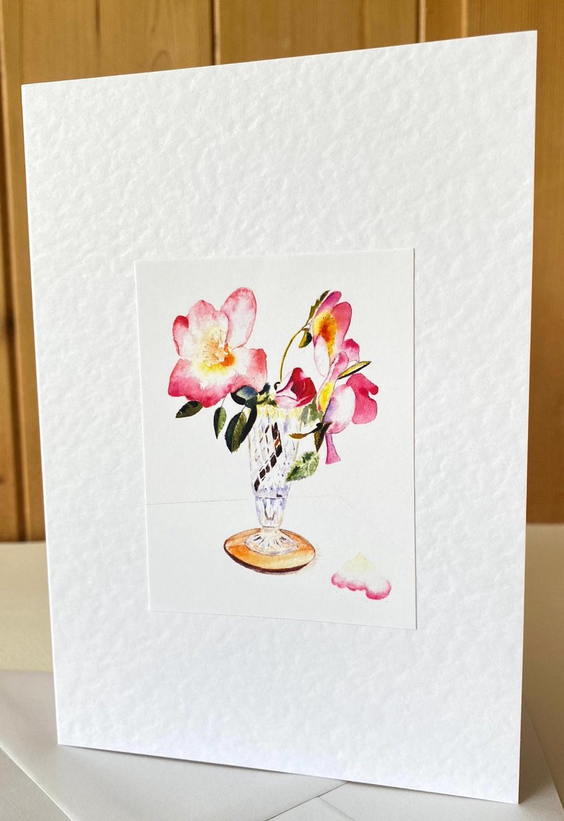 MormorJan's tweet photo. It’s so lovely to be able to pick roses from the garden #mhhsbd #smilett23 #ukmakers #etsyuk
These are my handmade watercolour greetings cards
https://t.co/BcK8JLeAMG https://t.co/4DIVHkvIbU
