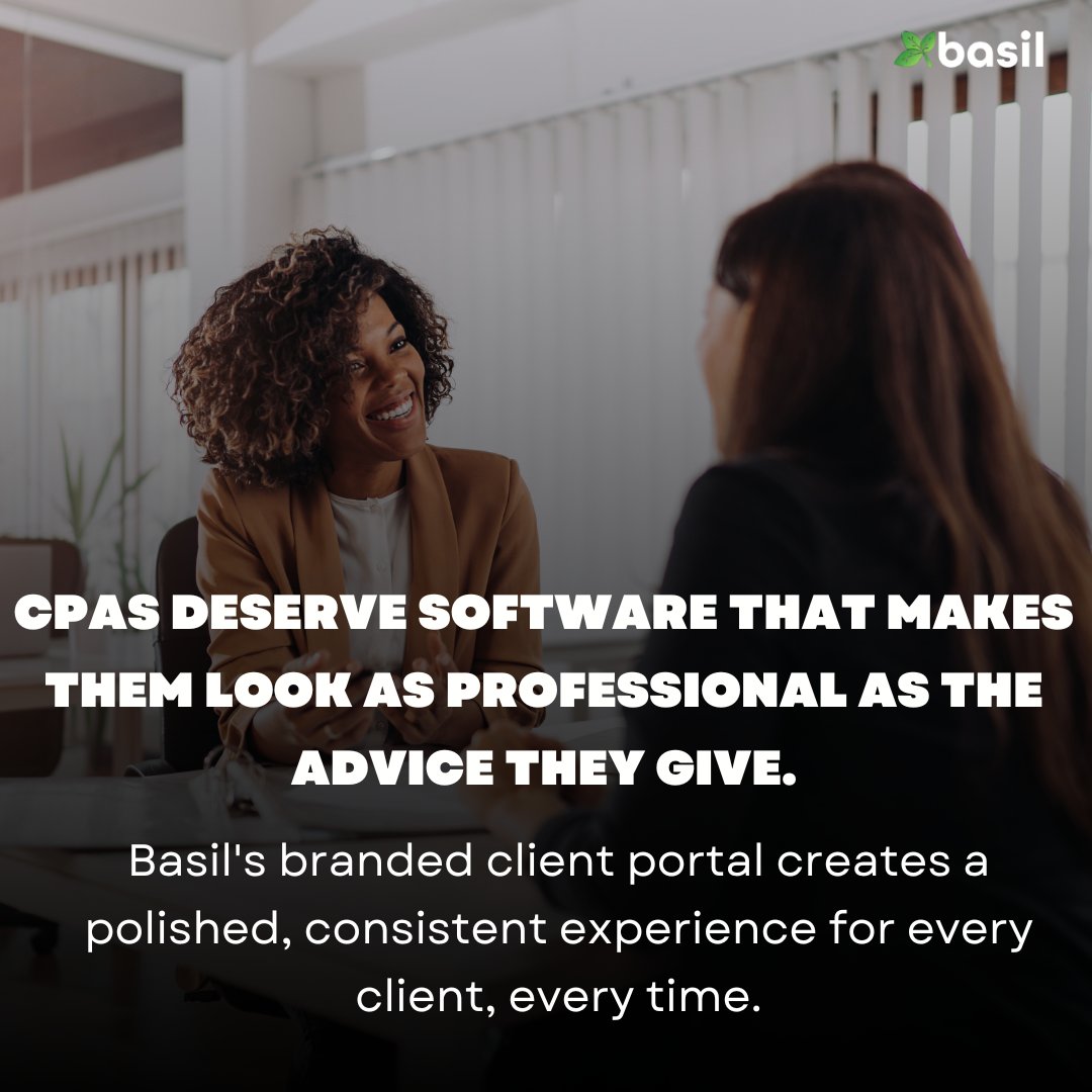 coraltreetech's tweet photo. π Elevate every client interaction. Start your Basil free trial today: https://t.co/2r2oUhnlwt
Your expertise deserves a client experience that reflects it. β¨
#Accountants #AccountingSoftware #PracticeManagement #CPA #AccountingFirm #Bookkeepers https://t.co/1bXXMb4bvx
