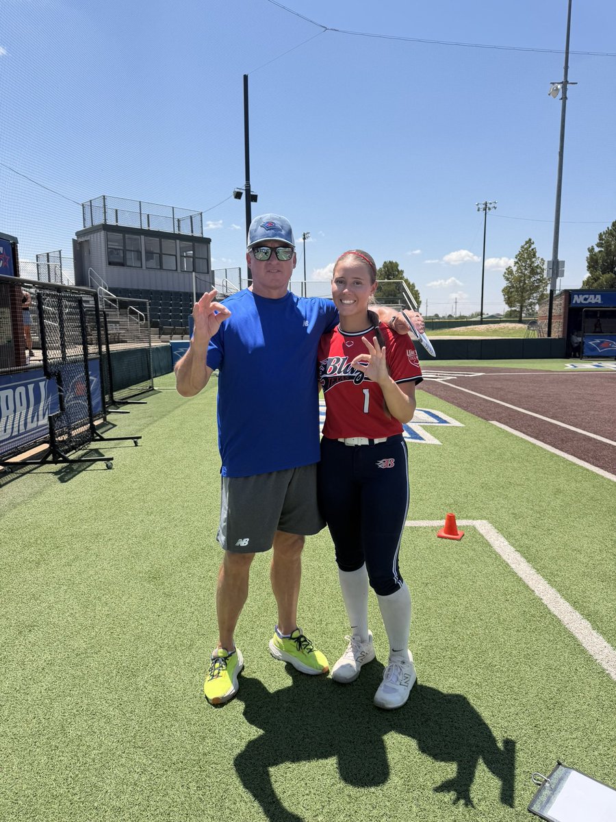 GracelynneSpain's tweet photo. Had a great time at the Lubbock Christian University camp! Loved being on campus and getting to meet the coaches and players. Grateful for the experience and excited to keep growing on my journey to collegiate softball GO CHAPS 💙❤️ #uncommitted #2028graduate https://t.co/MB9ymdMM6M