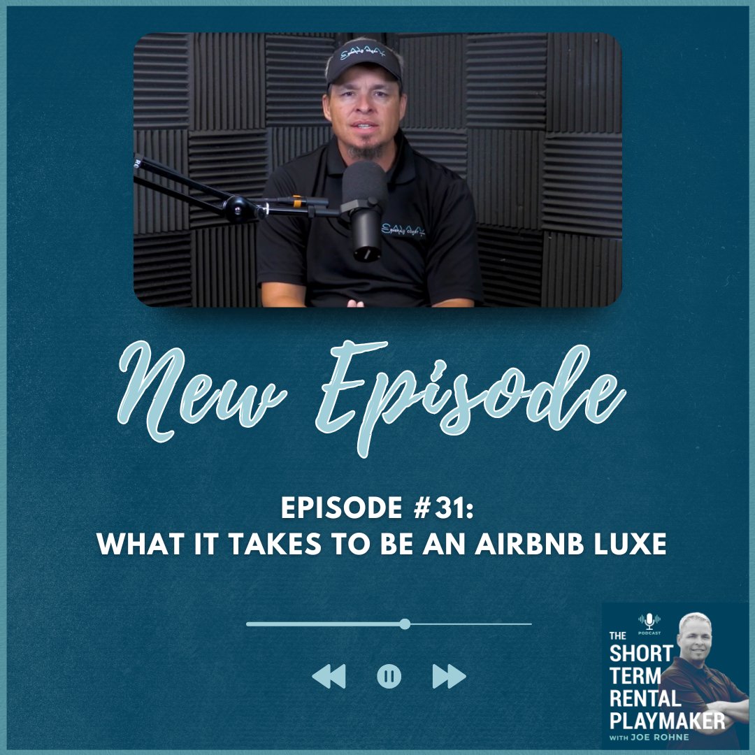 halfcoaststudio's tweet photo. What does it really take to become an Airbnb Luxe property? 🏡✨

In Episode #31 of The Short Term Rental Playmaker, Joe breaks down what sets Airbnb Luxe apart and how you can start positioning your rentals for premium status!

🏠 https://t.co/2lWlYuMqSc https://t.co/4btkdUlfsu