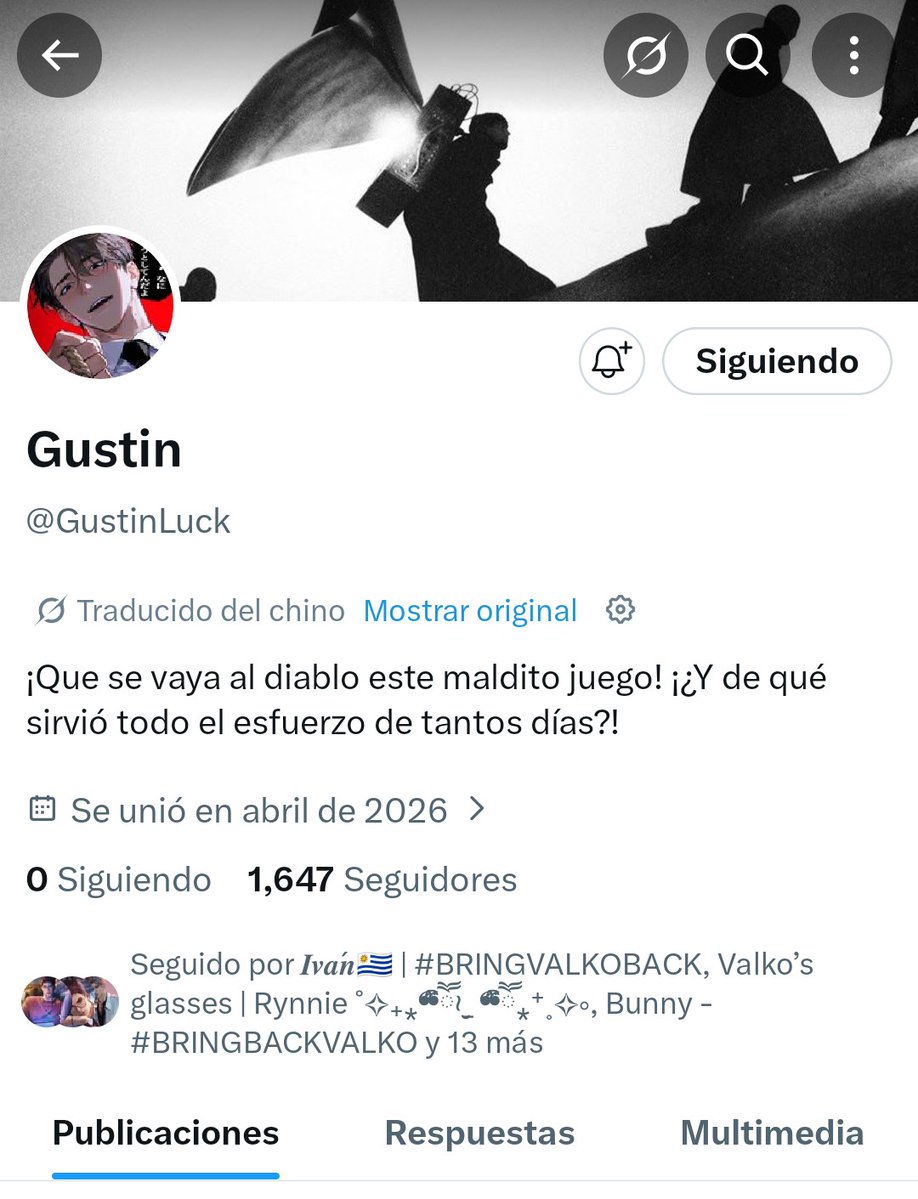 maisilences's tweet photo. Gustin, el "infiltrado" que confirmo la vuelta de Valko borró todo y cambio su bio. Confirmado que era solo una jugadora queriendo elevar el ánimo de las jugadoras? https://t.co/Ig2E7dqhbG