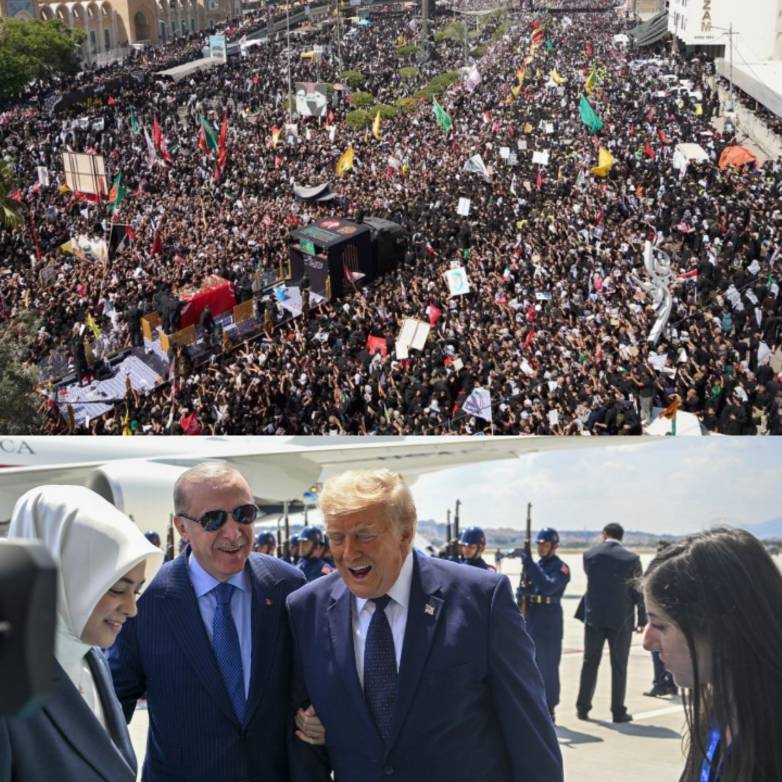 hosseini_social's tweet photo. عراق و ترکیه هر دو همسایه ایران و مدعی مسلمانی! اما این کجا و آن کجا؟
یکی در سمت درست تاریخ، میزبان میلیونها عاشق اسلام علوی در بدرقه #قائد_شهید_امت و رهبر جبهه مقاومت #امام_خامنه‌ای و دیگری نماد اسلام اموی، میزبان #ترامپ قاتل جنایتکار!
واضح‌تر از این تمییز حق از باطل میسر نبود! https://t.co/yEgbnSNyFH